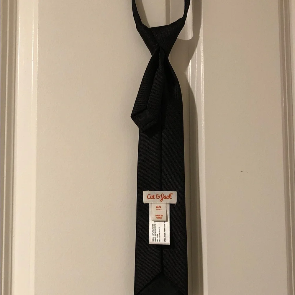 Cat & Jack Black Kids Tie